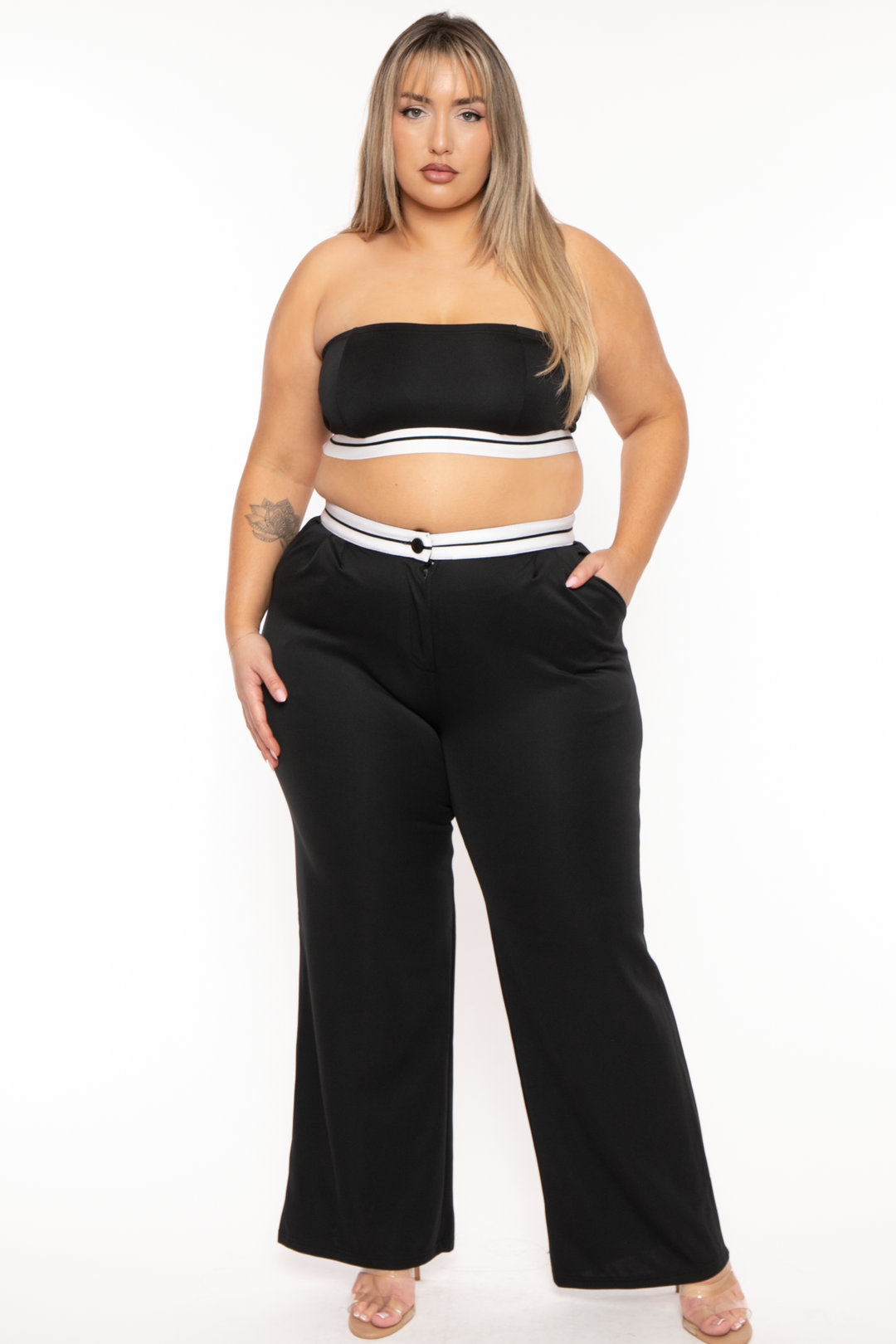 CHICCTHY TOP Matching Sets 1X / Black Plus Size Parisa Sporty  Matching Set-Black